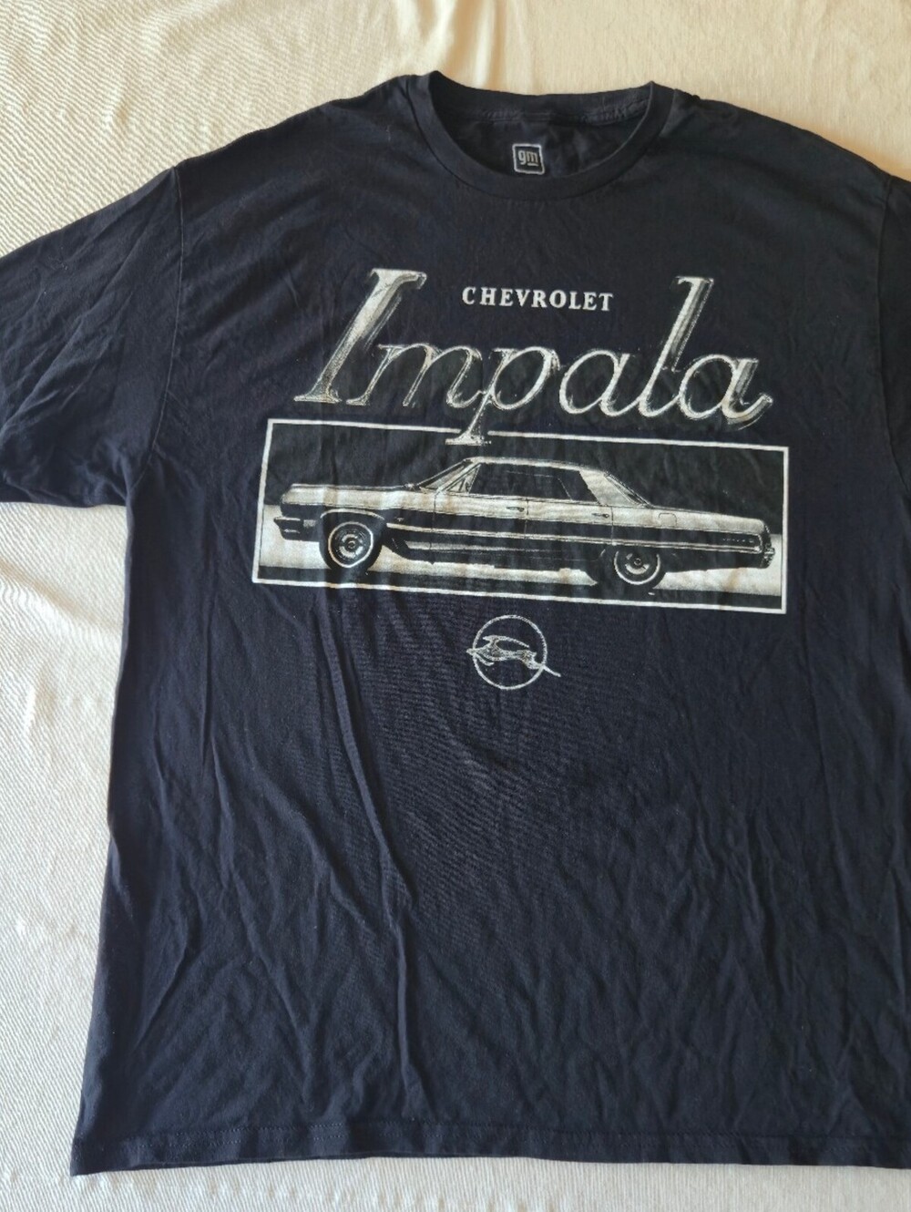 Vintage Chevrolet Impala Black Graphic T-Shirt XL